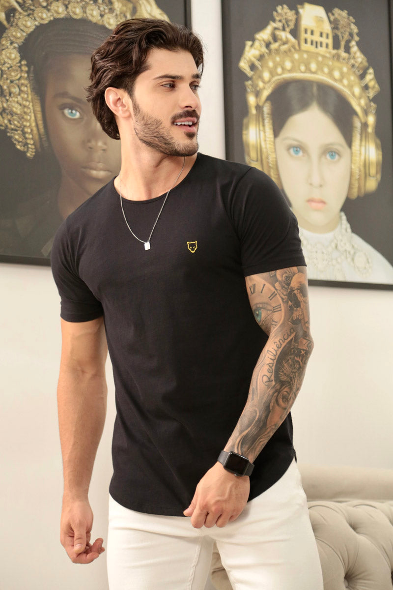 Camiseta Long Line Volk Culture Preta