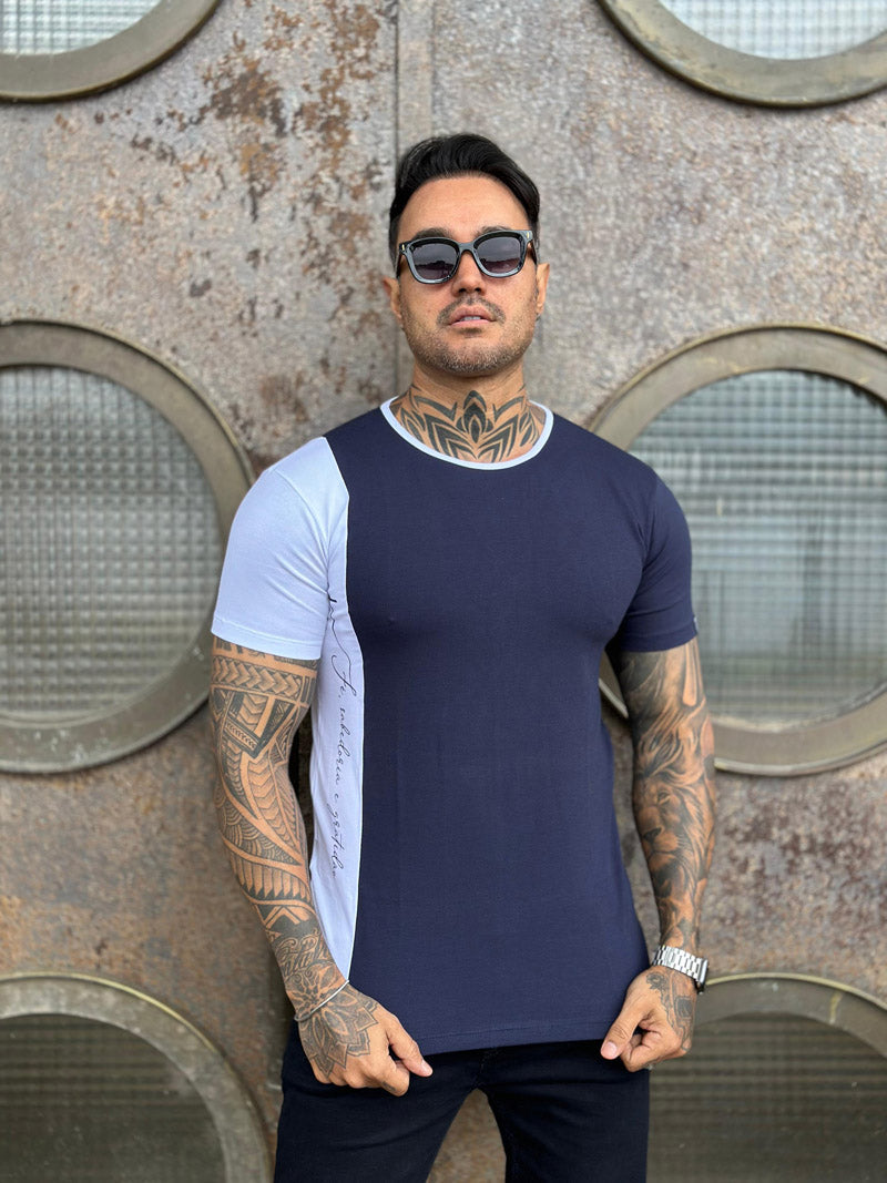 Camiseta Volk Culture Fe Cotton Azul e Branca