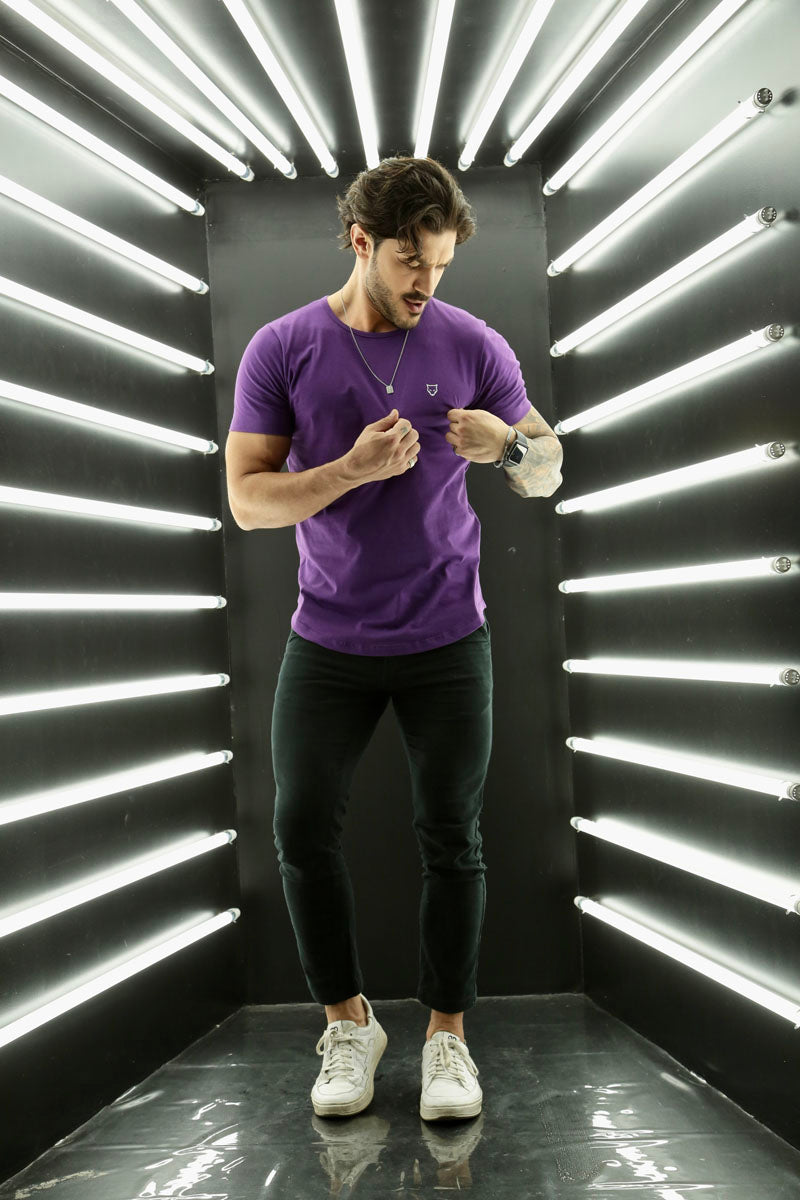 Camiseta Long Line Volk Culture Roxo