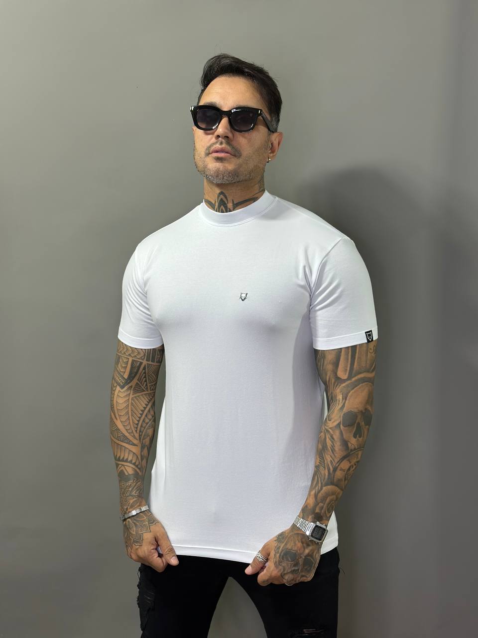 Camiseta Berlim Gola Média Cotton Branca Volk Culture