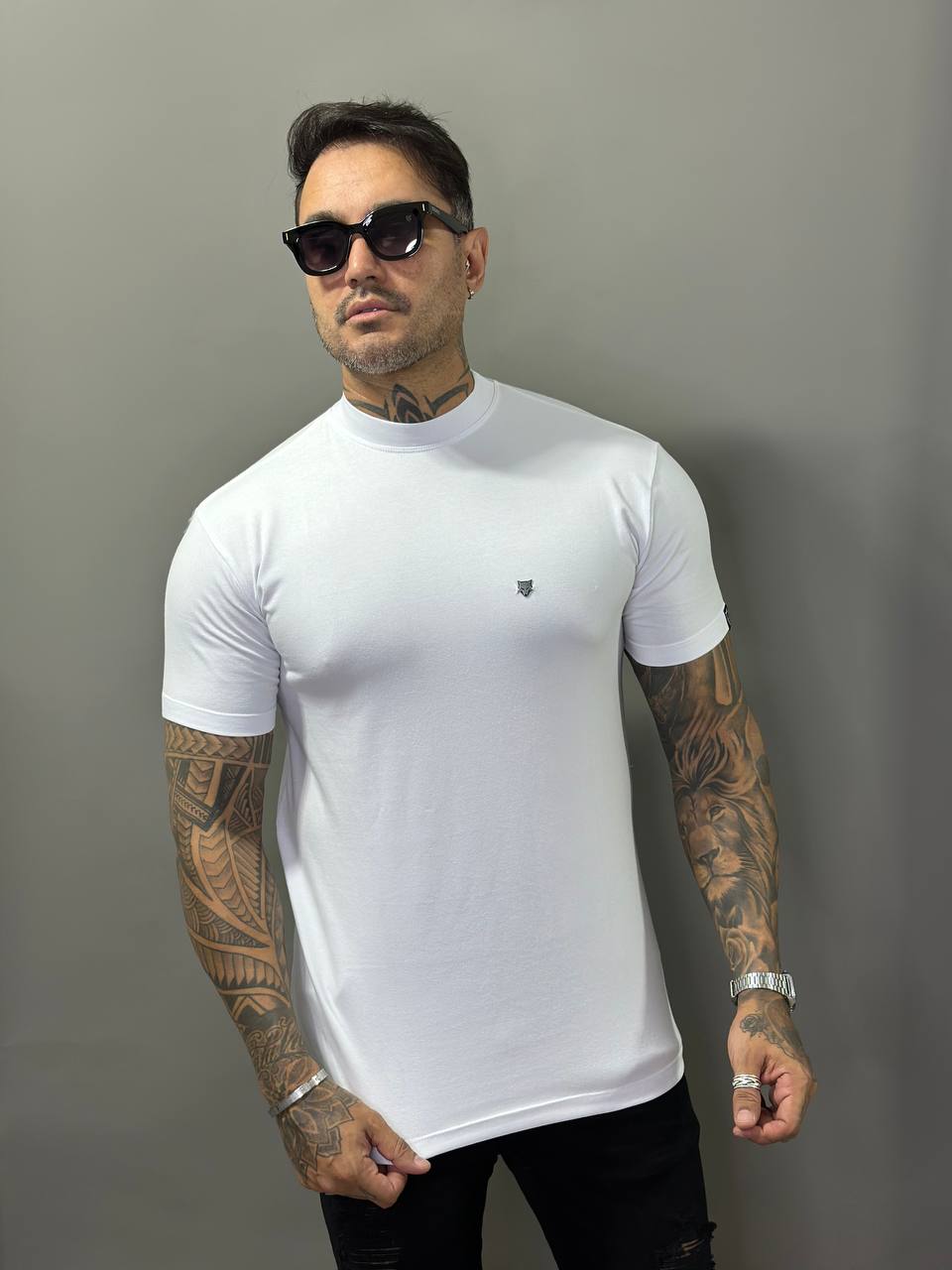 Camiseta Berlim Gola Média Cotton Branca Volk Culture