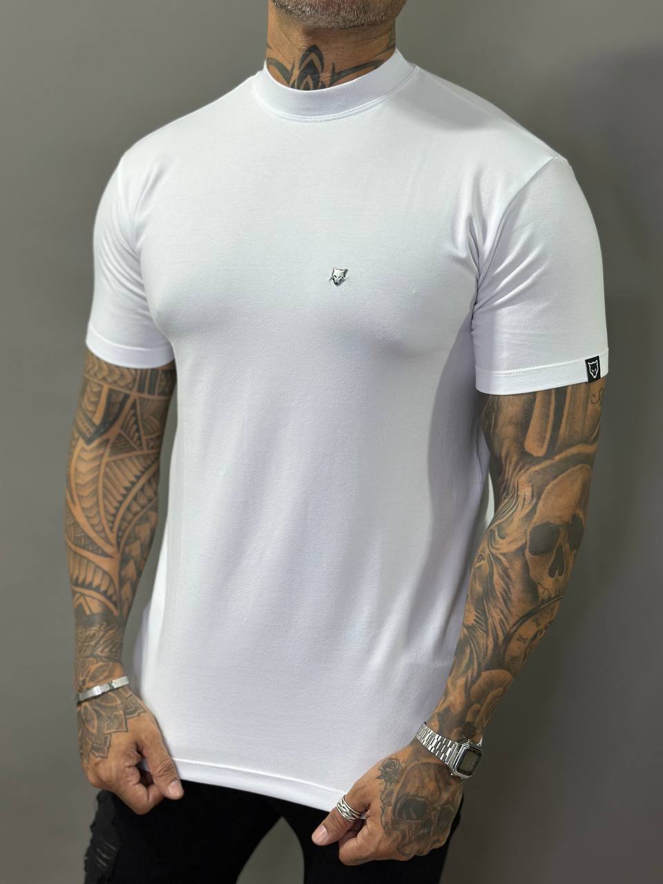 Camiseta Berlim Gola Média Cotton Branca Volk Culture