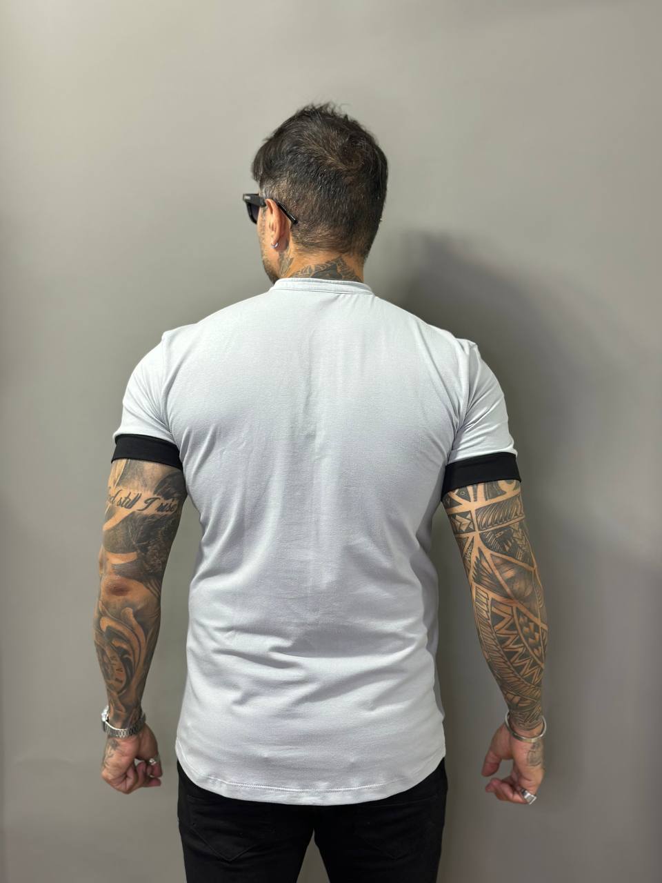 Camisa Madrid Cinza Botões Frontais Cotton