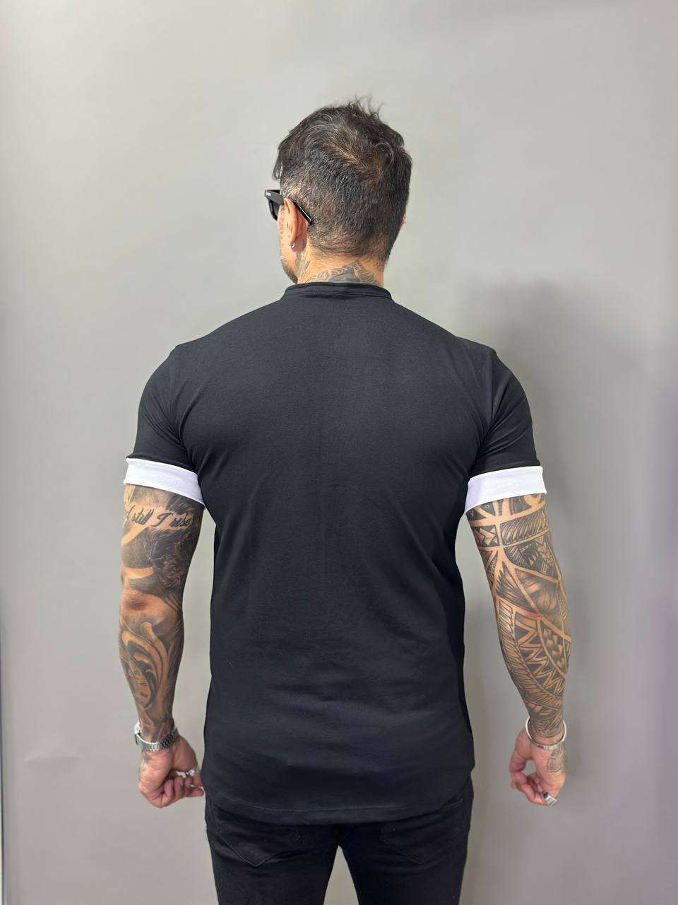 Camisa Madrid Preta Botões Frontais Cotton