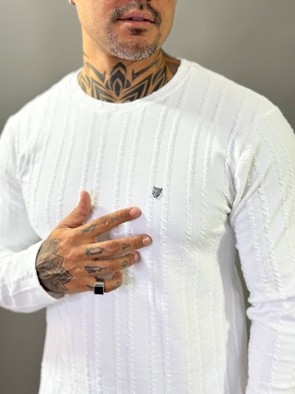 Sueter Monaco Branco Texturizado Volk Culture