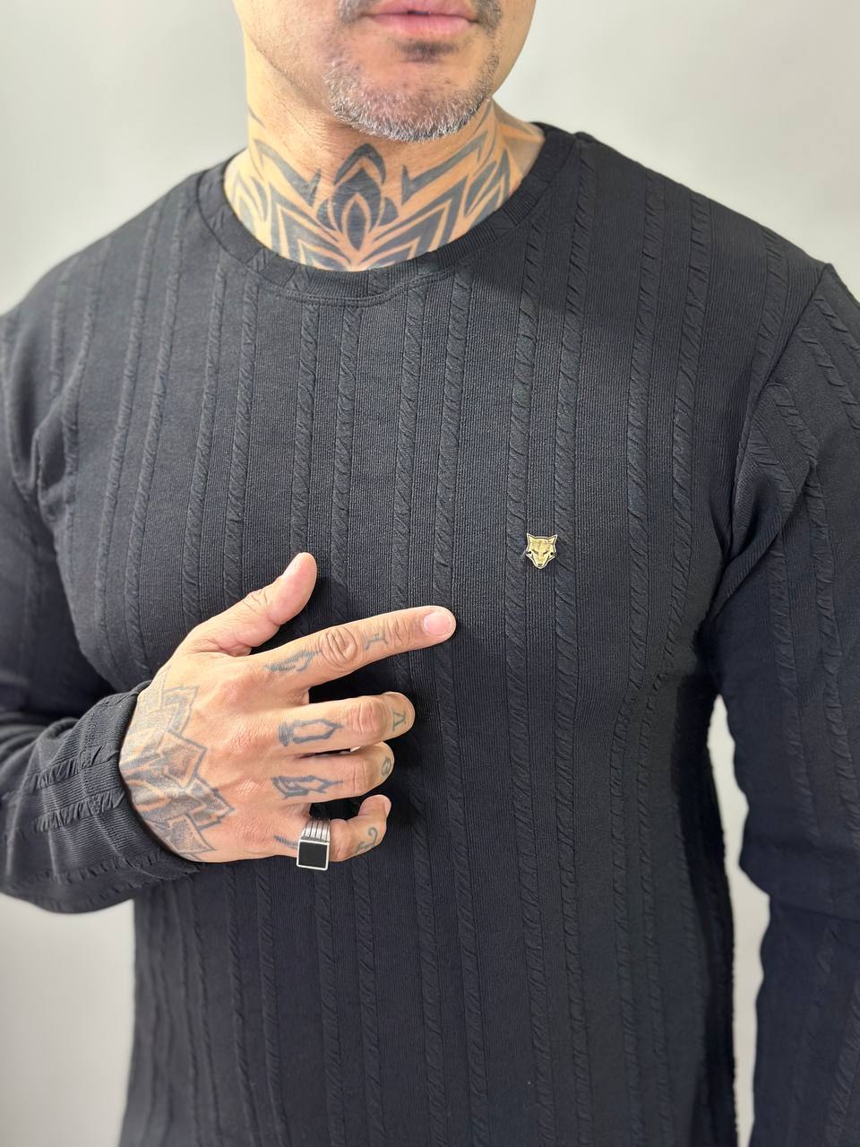 Suéter Monaco Texturizado Volk Culture Preto