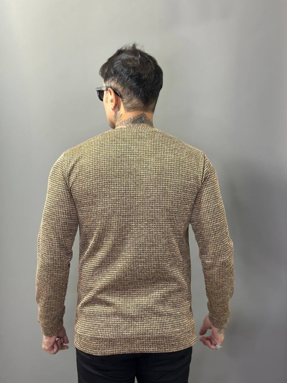 Suéter Roma Trama Texturizada Caramelo