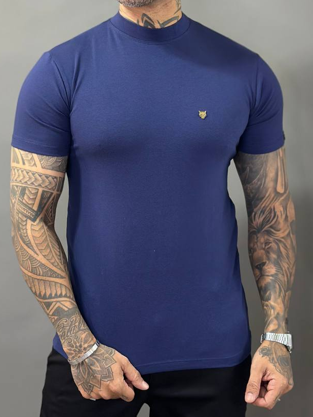 Camiseta Berlim Gola Média Cotton Azul Volk Culture