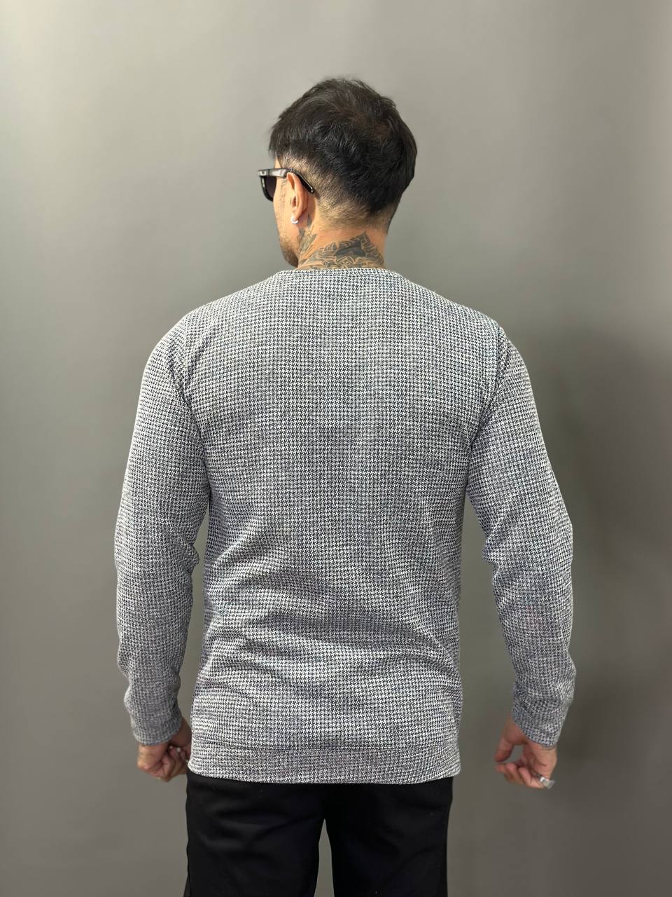 Suéter Roma Cinza Texturizado