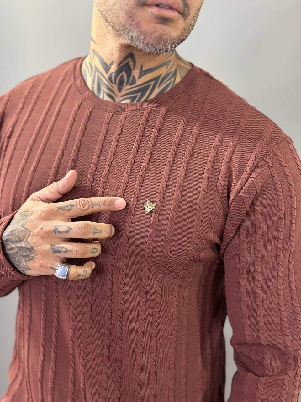 Suéter Monaco Texturizado Volk Culture Café