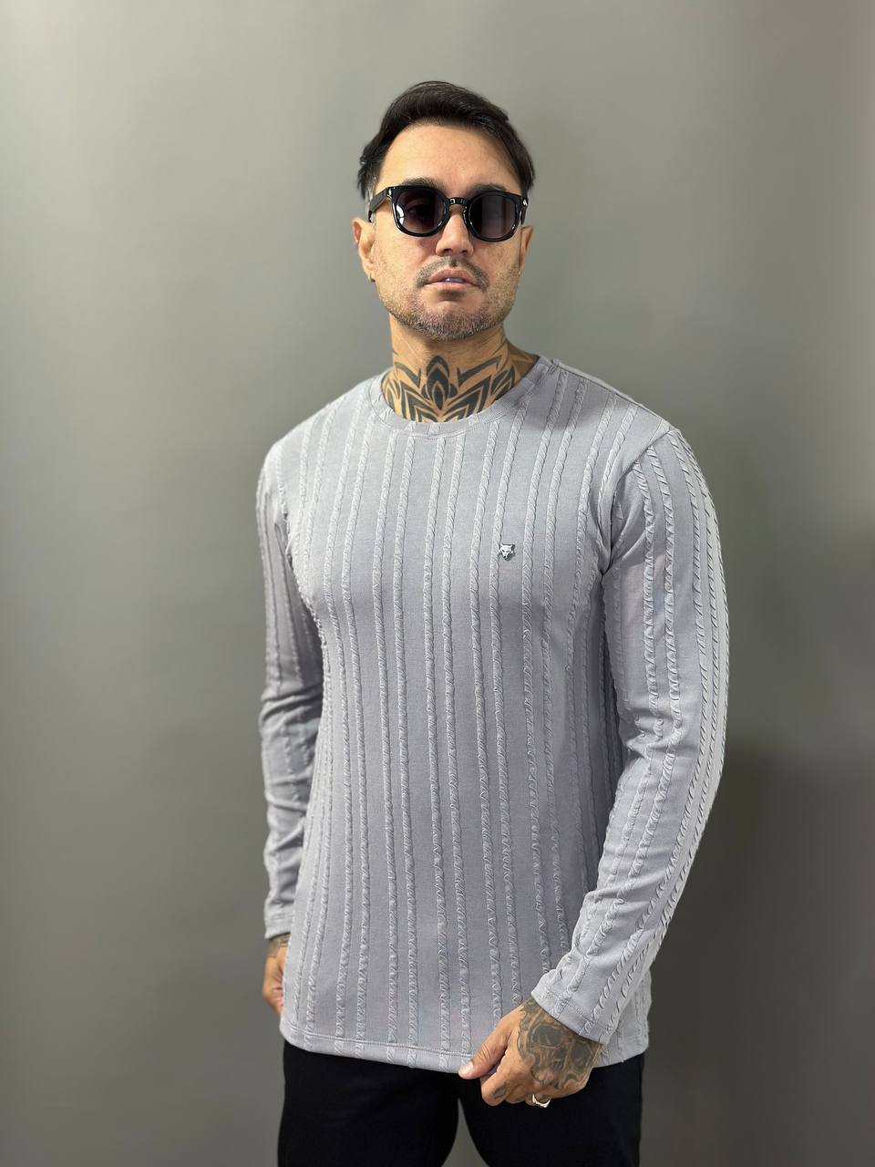 Suéter Monaco Texturizado Volk Culture Cinza