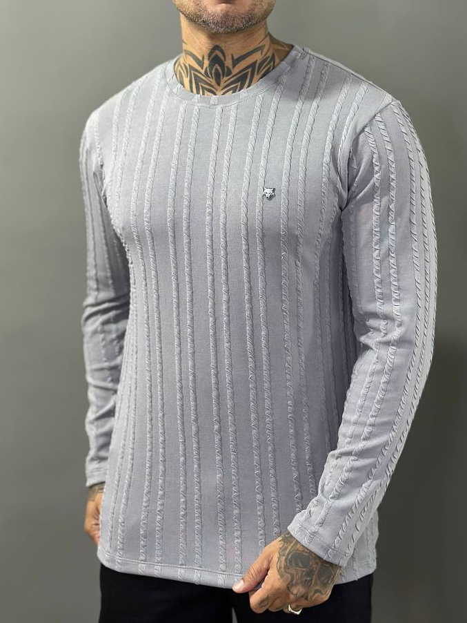 Suéter Monaco Texturizado Volk Culture Cinza