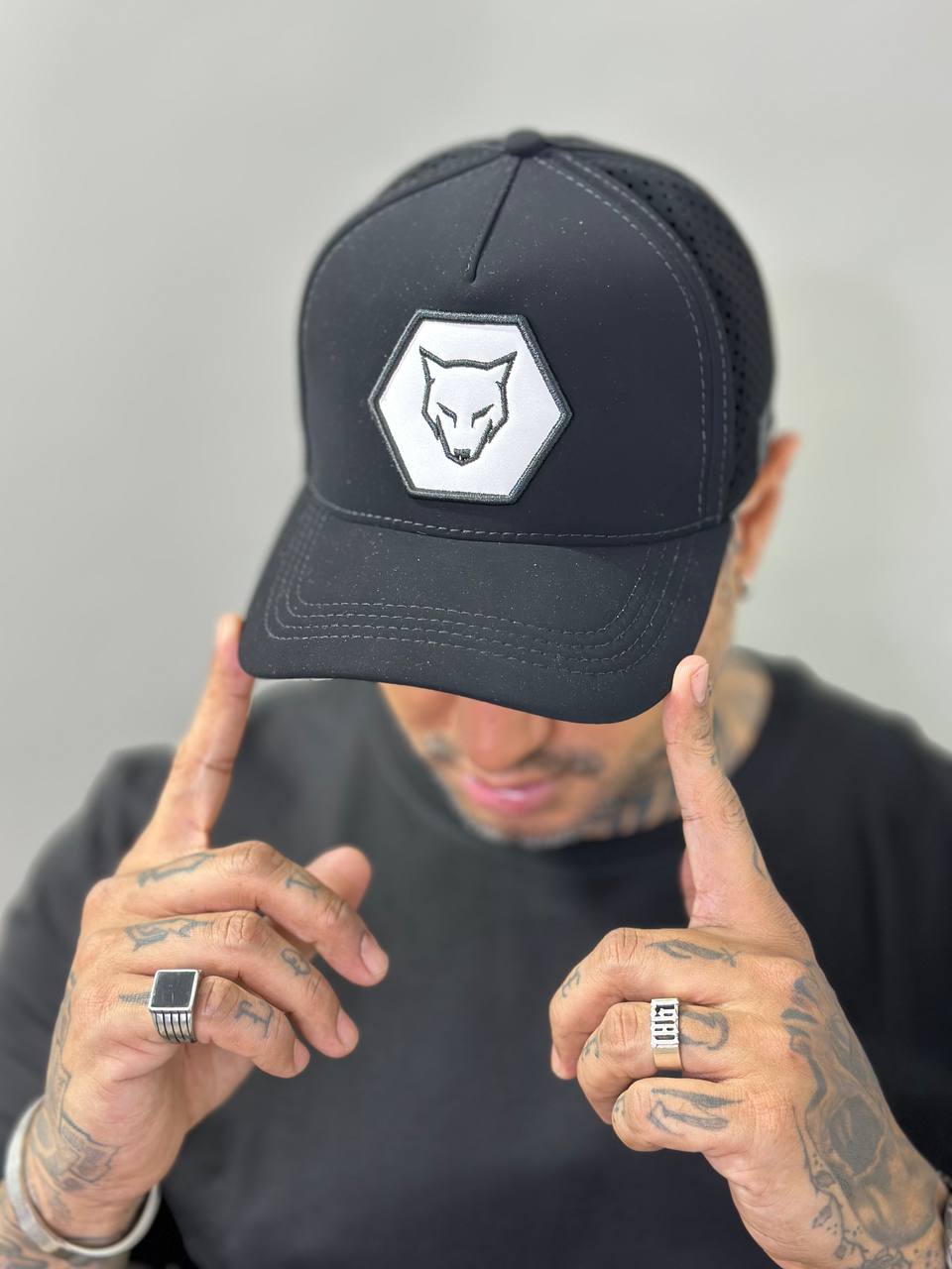 Boné Volk Culture Preto Nobuck Hexagonal