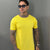 Camiseta Long Line Volk Culture Amarelo Gola Canoa
