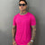 Camiseta Long Line Volk Culture Rosa Gola Canoa
